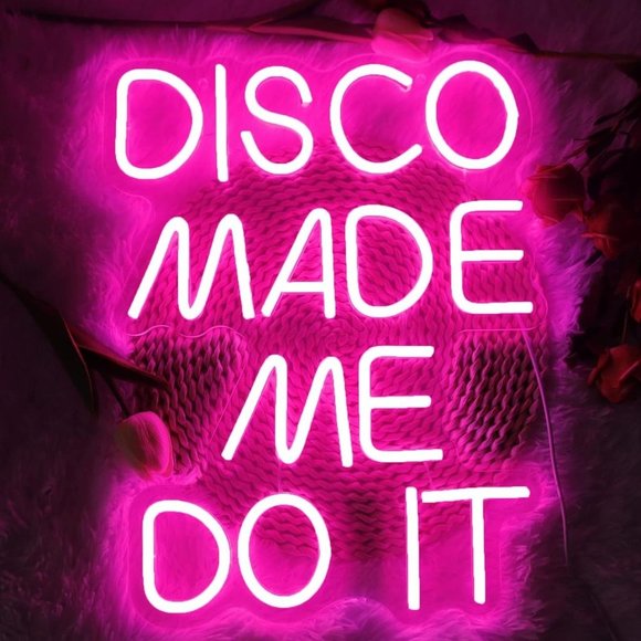 Urban Outfitters Other - Neon Pink DISCO MADE ME DO IT Cafe LED Bright Party Wedding Home Wall Dorm Light